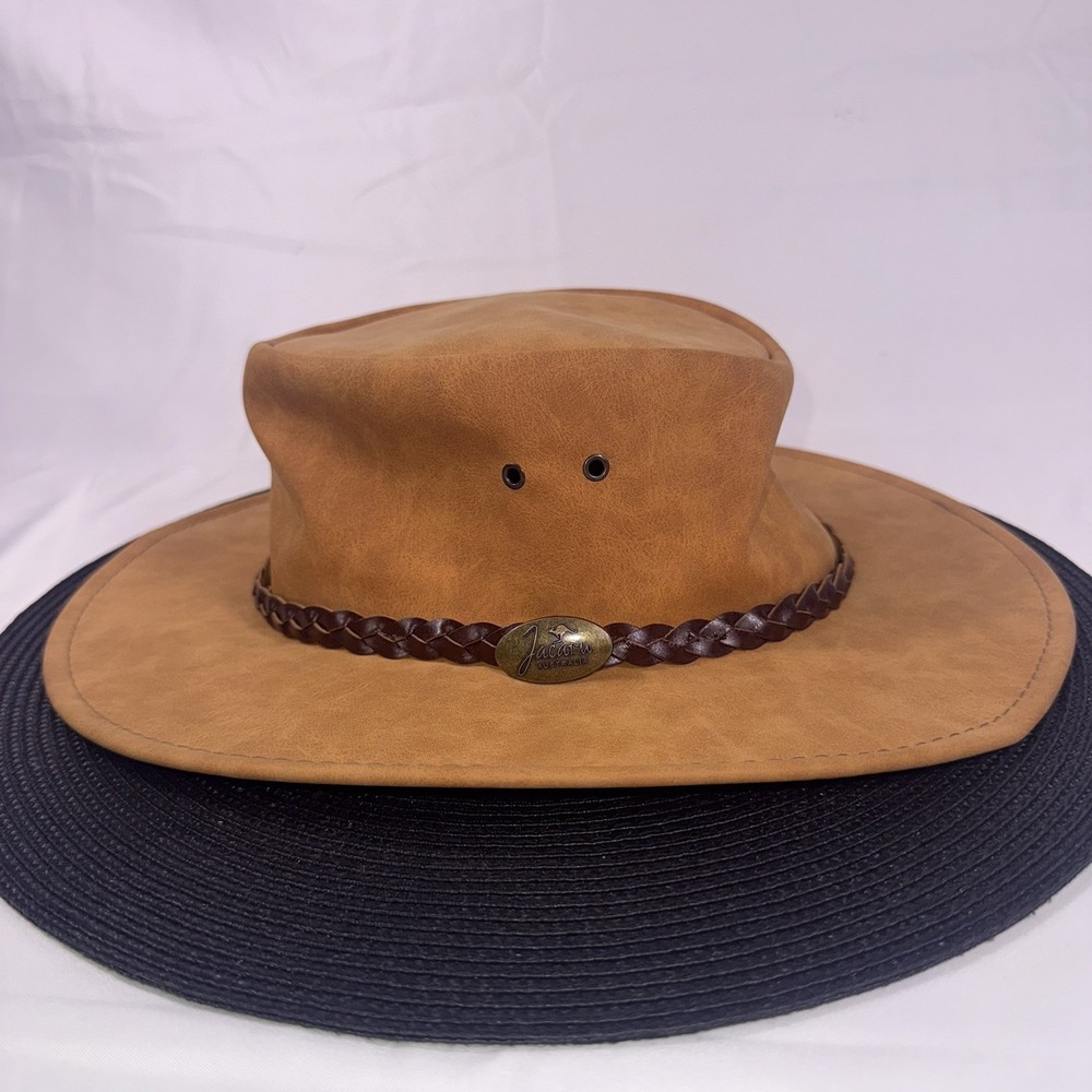 Jacaru Hat Cowboy Fitted Mens Large Brown Suede Leather Australia Western Sz Sm